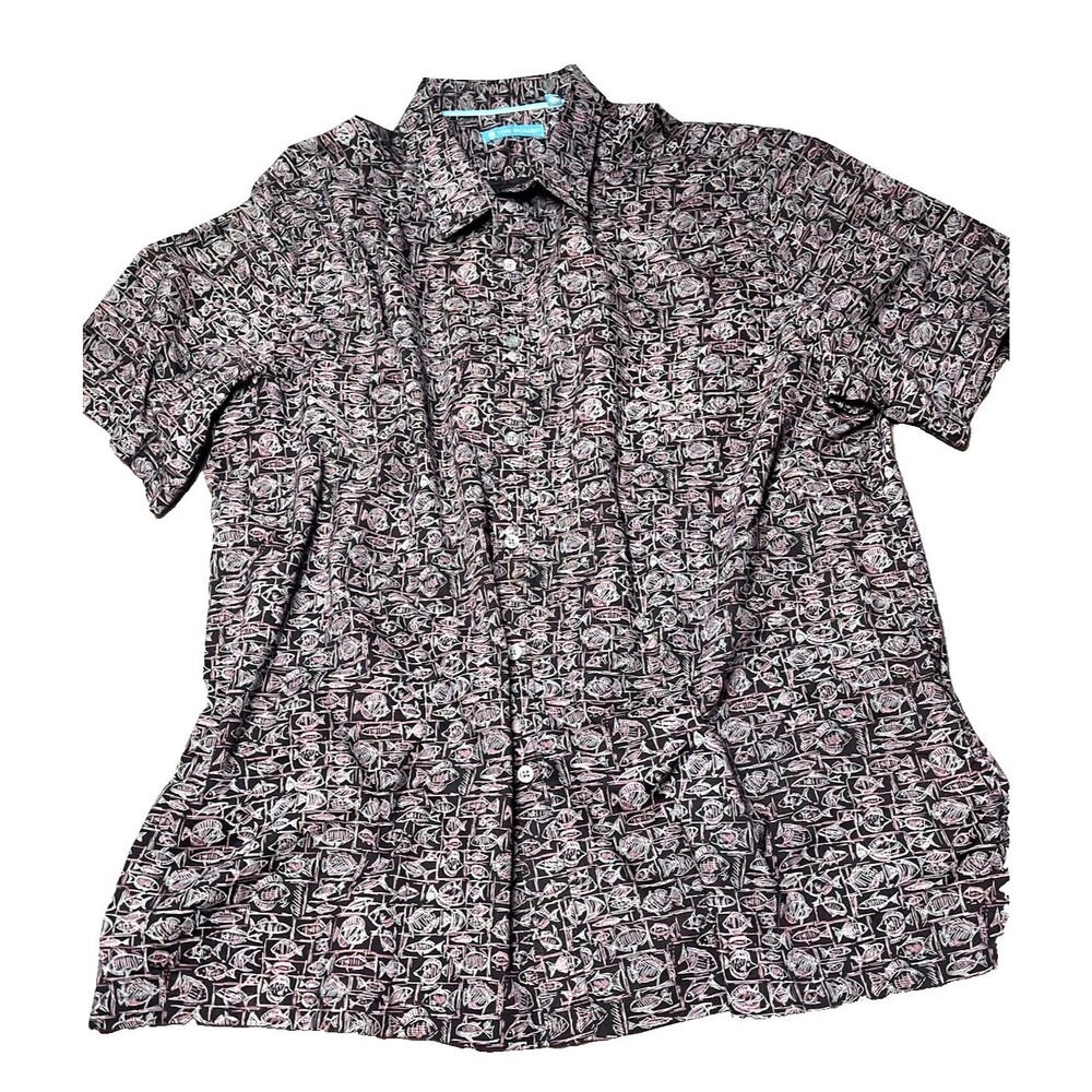 Tori Richards mens hawaiian short sleeve mens shirt 2XL travel vacation party